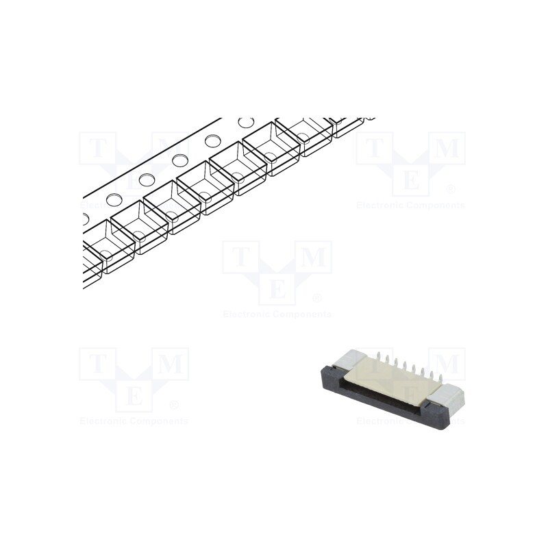 5 pcs x CONNFLY - DS1020-08-16VBT11-R - Connector: FFC/FPC, vertical, PIN: 16, ZIF, SMT, 500mA, tinned, 30mΩ