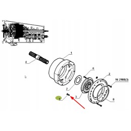 6005023458 four-speed gear screw