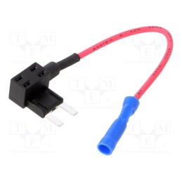 1 pcs x LITTELFUSE - 0FHM0200Z - Fuse holder, 10.9mm, 10A, on cable, Leads: lead x2, UL94V-0, 32V