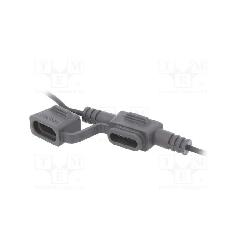 1 pcs x LITTELFUSE - 0FHM0003ZXJB - Fuse holder, 10.9mm, 20A, cables, Leads: lead x2, IP67, 58V, 16AWG