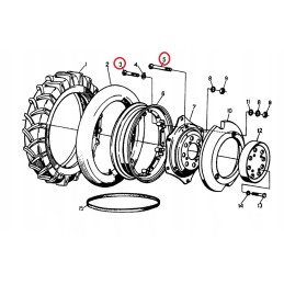 Wheel disc mounting bolt m16x15x68 for c 330 50