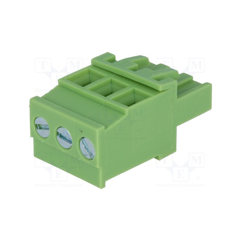 5 pcs x XINYA - XY2500F-BV(5.08)-3P - Pluggable terminal block, 5.08mm, ways: 3, angled 90°, plug, green