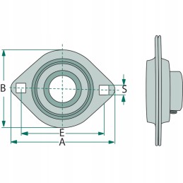 Sheet steel bearing housing set