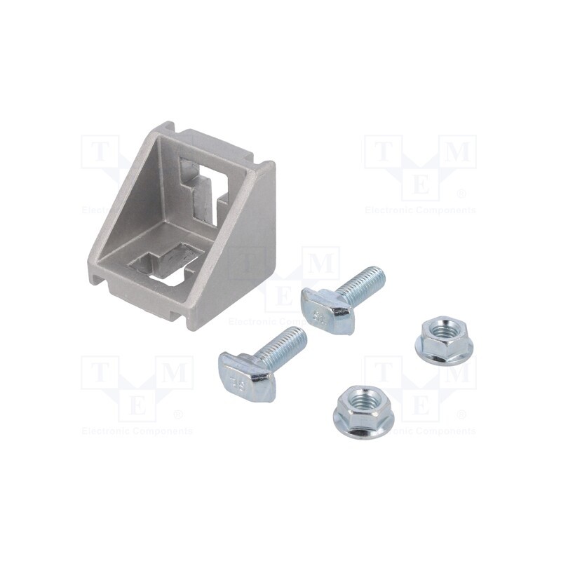 1 pcs x ELESA+GANTER - GN 960-45-10-45-45-C-MT - Angle bracket, for profiles, Width of the groove: 10mm, W: 43mm