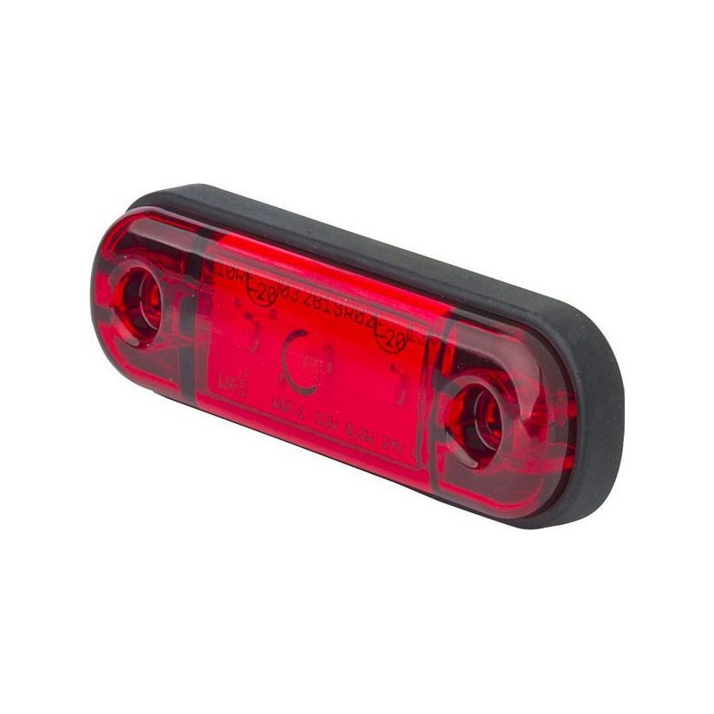Red LED oval marker lamp