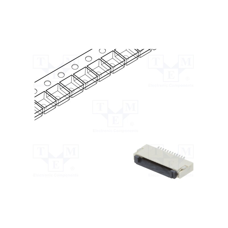 5 pcs x CONNFLY - DS1020-12-12VBT1A-R - Connector: FFC/FPC, horizontal, PIN: 12, ZIF, SMT, 500mA, tinned