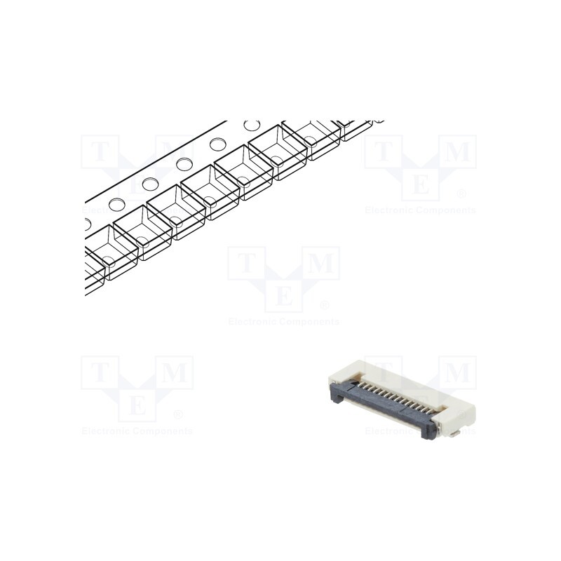5 pcs x CONNFLY - DS1020-12-14VBT1A-R - Connector: FFC/FPC, horizontal, PIN: 14, ZIF, SMT, 500mA, tinned