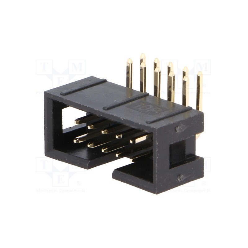 5 pcs x Amphenol Communications Solutions - T821110A1R100CEU - Socket, IDC, male, PIN: 10, angled 90°, THT, gold-plated, 2.54mm