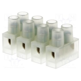 5 pcs x BM GROUP - BM 92CS4 - Terminal block, screw terminal, 2.5mm2, 250V, ways: 4, terminals: 8