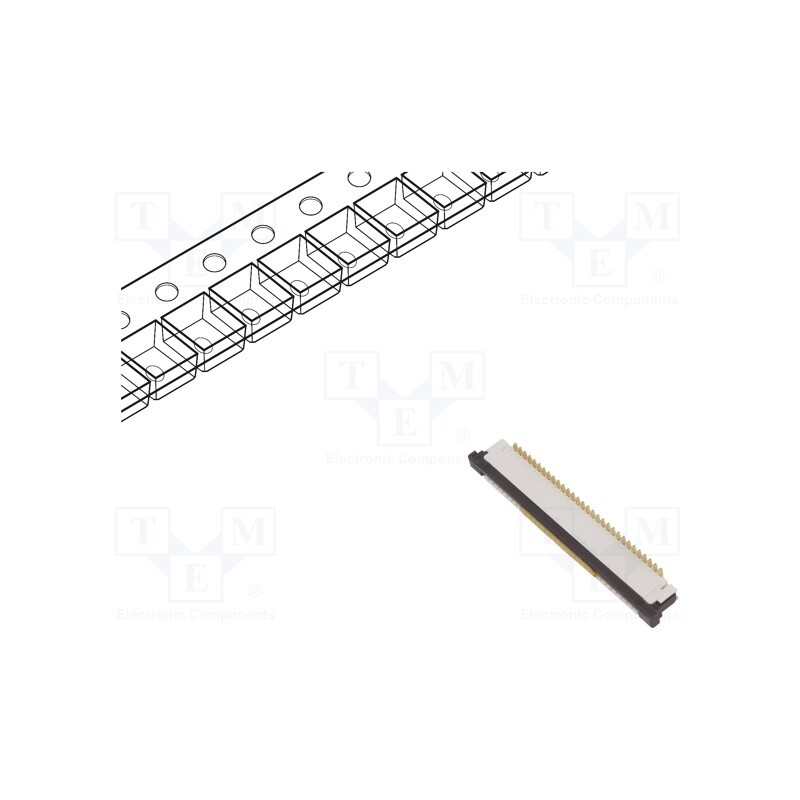 5 pcs x Global Connector Technology (GCT) - FFC3A20-30-G - Connector: FFC/FPC, vertical, PIN: 30, ZIF, SMT, 125V, 1A, gold flash