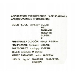 Set of ursus c330 c360 c385 fuel filter inserts