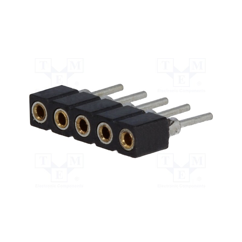 5 pcs x CONNFLY - DS1002-02-1*5BT1F6 - Socket, pin strips, female, PIN: 5, low profile,turned contacts