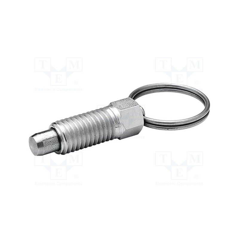 1 pcs x ELESA+GANTER - GN 717-3-M6-A-ST - Indexing plungers, Thread: M6, Plating: zinc, 3mm, Mat: steel