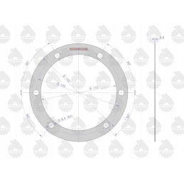 Gasket for the internal cover of the krazelit 0 reduction gear
