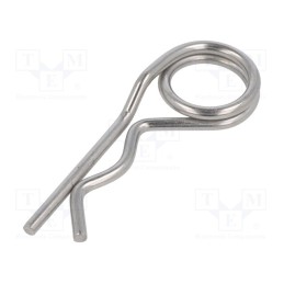 1 pcs x ELESA+GANTER - GN 1024-NI-4-D - Cotter pin, stainless steel, Ø: 4mm, L: 94mm, Shaft dia: 18÷30mm
