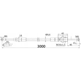 Cable with forks 3000 mm lever for the distributor