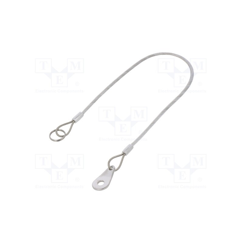 1 pcs x ELESA+GANTER - GN 111.2-320-14-B-TR - Retaining cable, Plating: PVC, stainless steel, 320mm