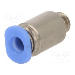 1 pcs x PNEUMAT-POC-64 - Push-in fitting, straight, -0.95÷10bar, nickel plated brass