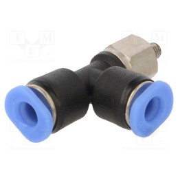 1 pcs x PNEUMAT-PD-34 - Push-in fitting, T-tap splitter, -0.95÷10bar, Thread: M3, 0÷60°C