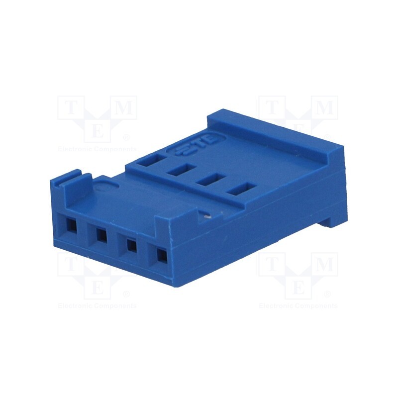 5 pcs x TE Connectivity - 281838-4 - Plug, wire-board, female, HE14, 2.54mm, PIN: 4, w/o contacts
