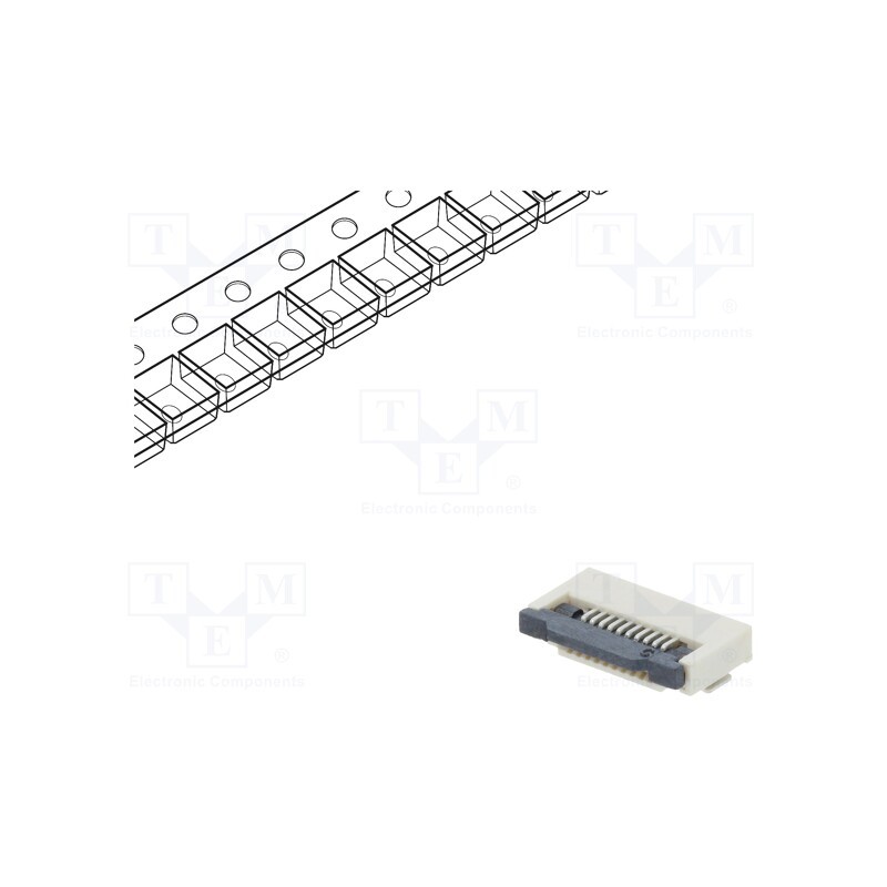 5 pcs x CONNFLY - DS1020-11-10VBT1-R - Connector: FFC/FPC, horizontal, PIN: 10, ZIF, SMT, 500mA, tinned