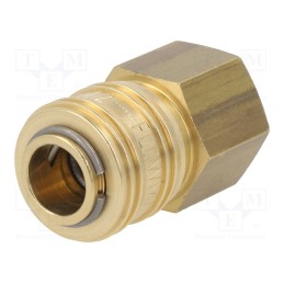 1 pcs x PNEUMAT-S26 GW12 - Quick connection coupling, straight, max.35bar, brass, D: 25mm