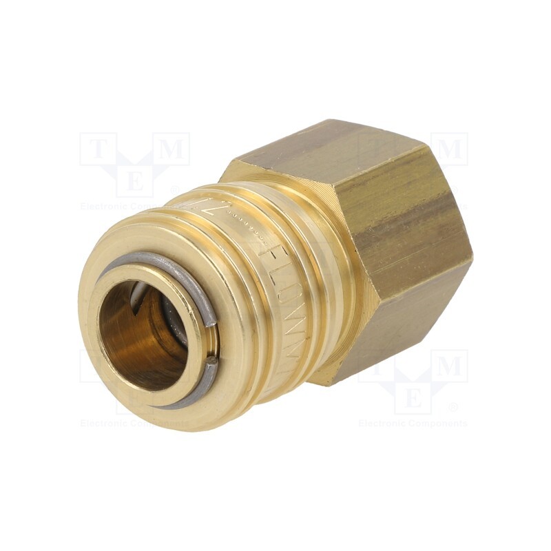 1 pcs x PNEUMAT-S26 GW12 - Quick connection coupling, straight, max.35bar, brass, D: 25mm