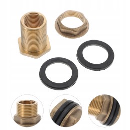 Plastic hose, flexible brass fittings, PVC pipes