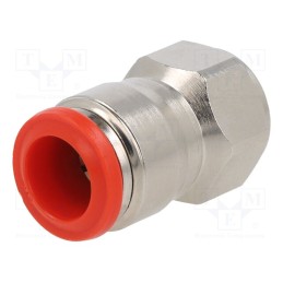 1 pcs x AIGNEP-50030 12-1/2 - Push-in fitting, straight, -0.99÷20bar, nickel plated brass