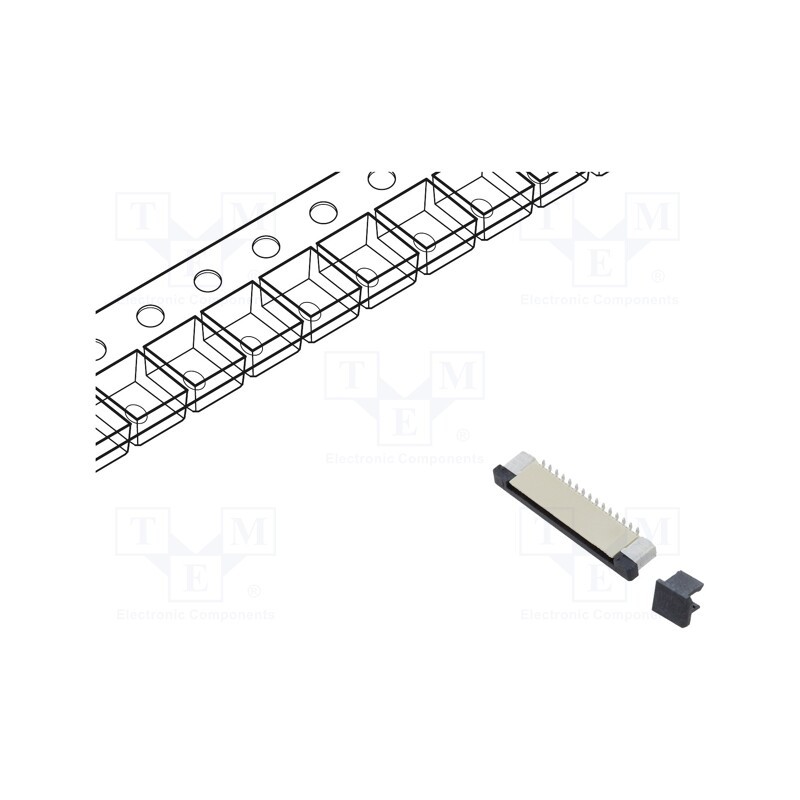5 pcs x CONNFLY - DS1020-08-30VBT11-R - Connector: FFC/FPC, vertical, PIN: 30, ZIF, SMT, 500mA, tinned, 30mΩ