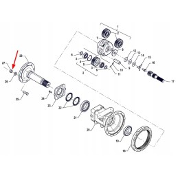 Pis03050004 hub nut of the hub reduction gear