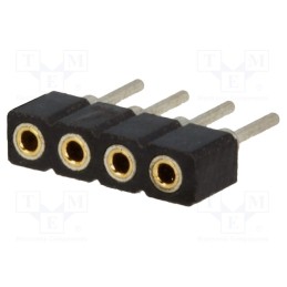 5 pcs x CONNFLY - DS1002-02-1*4BT1F6 - Socket, pin strips, female, PIN: 4, low profile,turned contacts