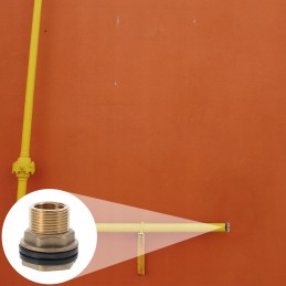 Water tank connector with double thread