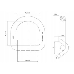 Load securing holder 17 tons floor holder