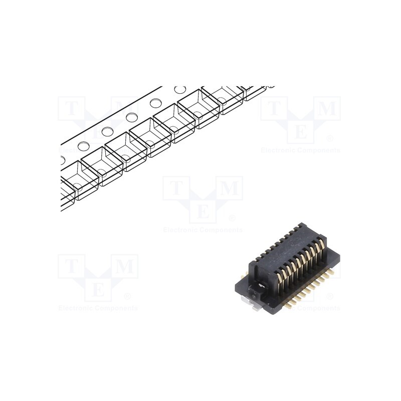 5 pcs x HIROSE - DF12NB-20DS-0.5V(51) - Connector: PCB to PCB, female, PIN: 20, 0.5mm, H: 2.7mm, DF12N, SMT