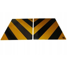 Yellow and black reflective board 300x400