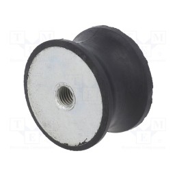 1 pcs x ELESA+GANTER - DVC.3-50-42-30-M10-70 - Vibration damper, M10, Ø: 50mm, rubber, L: 30mm, H: 10mm, 2085N
