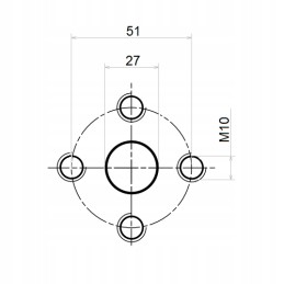 Flange connection, caro 1 pump, 51mm