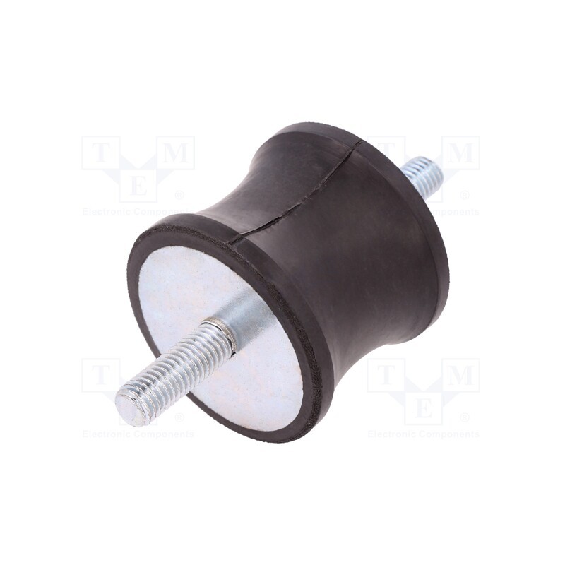 1 pcs x ELESA+GANTER - DVC.1-55-44-45-M10-28-40 - Vibration damper, M10, Ø: 55mm, rubber, L: 45mm, Thread len: 28mm