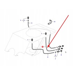 La323041850 central lubrication pipe 1600 mm