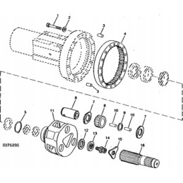 Thrust washer john deere 1200 1600 744e 8570