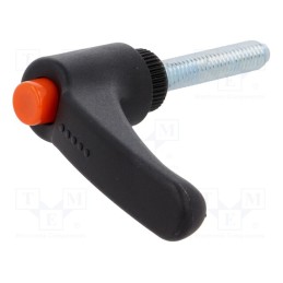 1 pcs x ELESA+GANTER - ERX.44 P-M6X30-C2 - Lever, adjustable, Thread len: 30mm, Lever length: 44mm, -30÷130°C