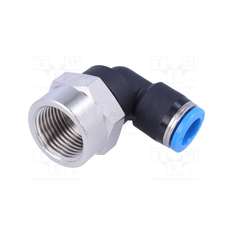 1 pcs x FESTO-153278 - Push-in fitting, angled 90°, -0.95÷6bar, Gasket: NBR rubber, QS