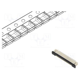 5 pcs x Global Connector Technology (GCT) - FFC2A32-30-T - Connector: FFC/FPC, vertical, PIN: 30, ZIF, SMT, 30V, 0.5A, tinned