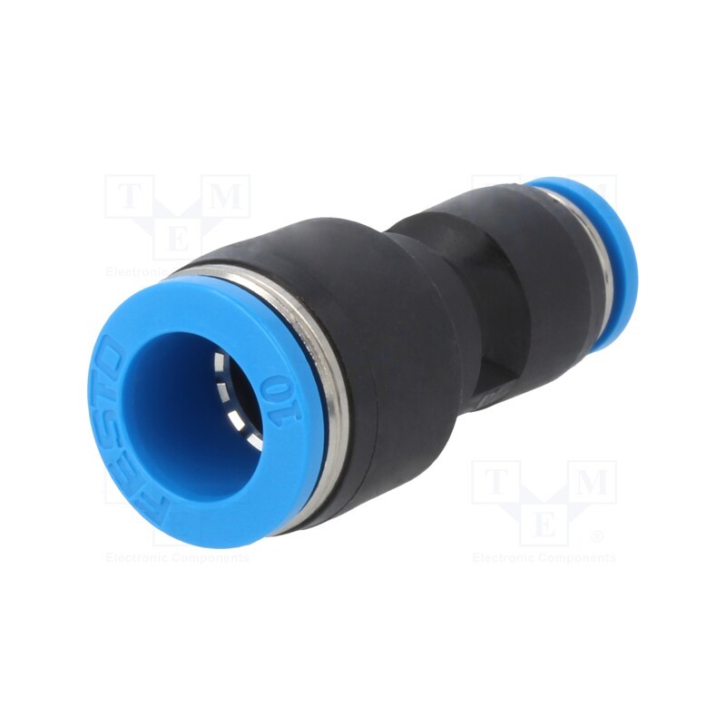 1 pcs x FESTO-130607 - Push-in fitting, straight,reductive, -0.95÷6bar, QS, Øout: 6mm