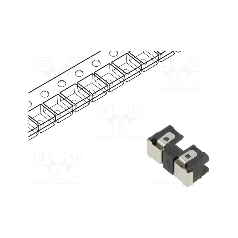 1 pcs x SCHURTER - 0031.7701.22 - Fuse holder, SMT, -40÷85°C, 5A, Mat: thermoplastic, UL94V-0, black