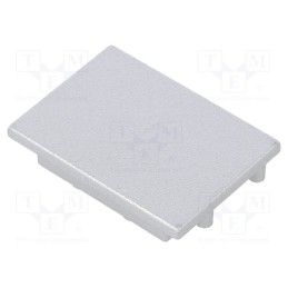 1 set x TOPMET - V4910040 -AS - Cap for LED profiles, silver, 2pcs, ABS, VARIO30-05