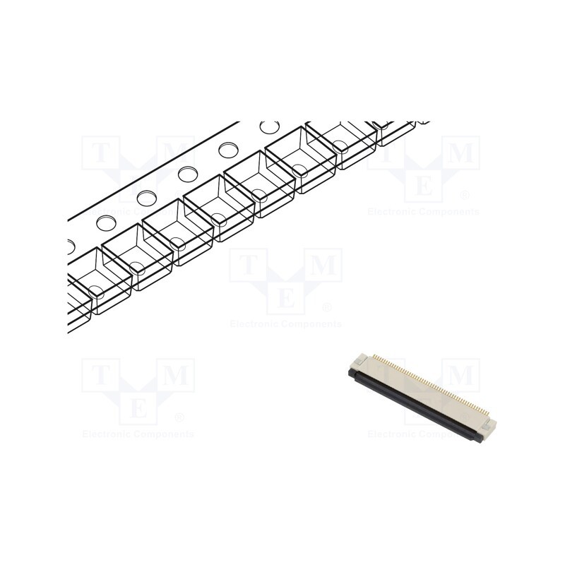 5 pcs x Global Connector Technology (GCT) - FFC2B35-54-G - Connector: FFC/FPC, horizontal, PIN: 54, ZIF, SMT, 50V, 0.4A, Mat: LC