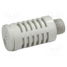 1 pcs x SMC-ANA1-02 - Sound suppression silencer, max.10bar, Thread: R 1/4', outside