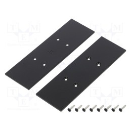 1 set x TOPMET - V4590002S - Cap for LED profiles, black, 2pcs, steel, 33.4x105.7x2mm